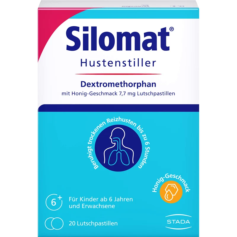 Silomat Hustenstiller Lutschpastillen mit Honiggeschmack gegen Reizhusten, 40 St. Pastillen