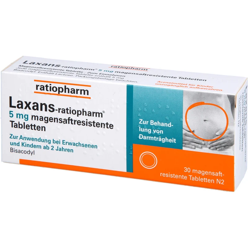 Laxans-ratiopharm 5 mg Tabletten bei Darmträgheit, 30 St. Tabletten