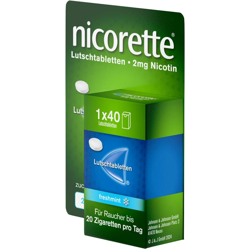 Nicorette Freshmint 2 mg Lutschtabletten, 40 St. Tabletten