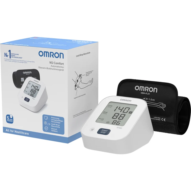 OMRON M2 Comfort Oberarm Blutdruckmessgerät, 1 St. Blutdruckmessgerät