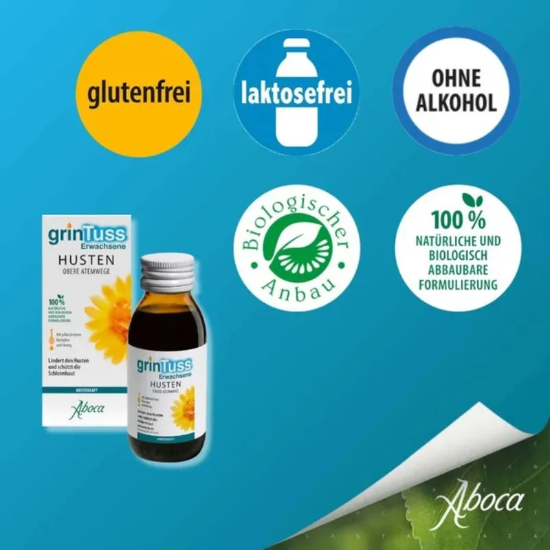 GrinTuss Hustensaft bei trockenem Husten, 180 g Lösung