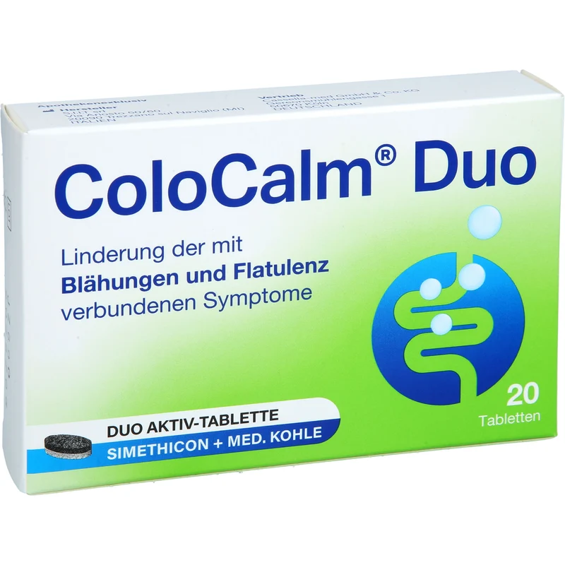ColoCalm Duo Tabletten zur Linderung von Blähung und Flatulenz, 20 St. Tabletten