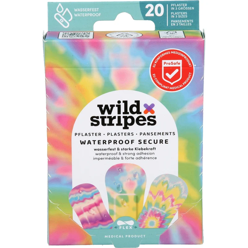 Wild Stripes Pflaster wasserfest und starke Klebekraft, 20 St. Pflaster