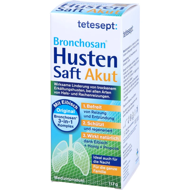 Tetesept Bronchosan Husten Saft Akut, 117 g Lösung