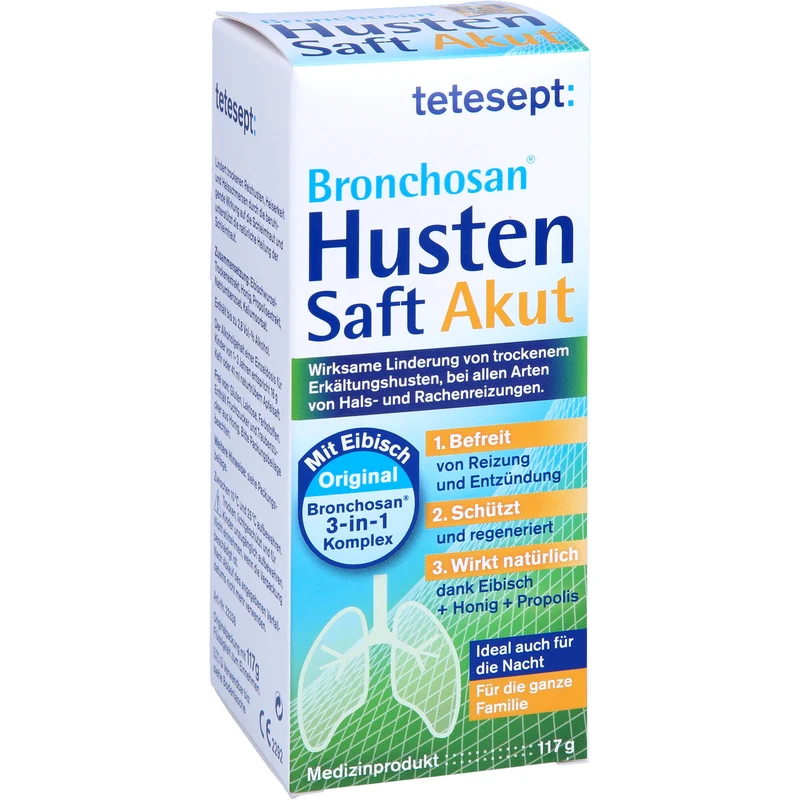 Tetesept Bronchosan Husten Saft Akut, 117 g Lösung