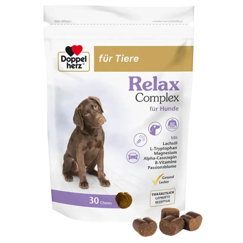 Doppelherz Relax Complex Chews für Hunde, 30 g Gummidrops