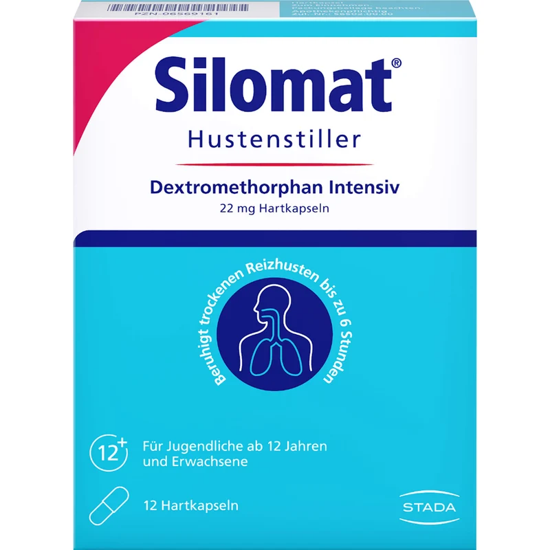 Silomat Hustenstiller Dextromethorphan Intensiv 22 mg Hartkapseln gegen Reizhusten, 12 St. Kapseln