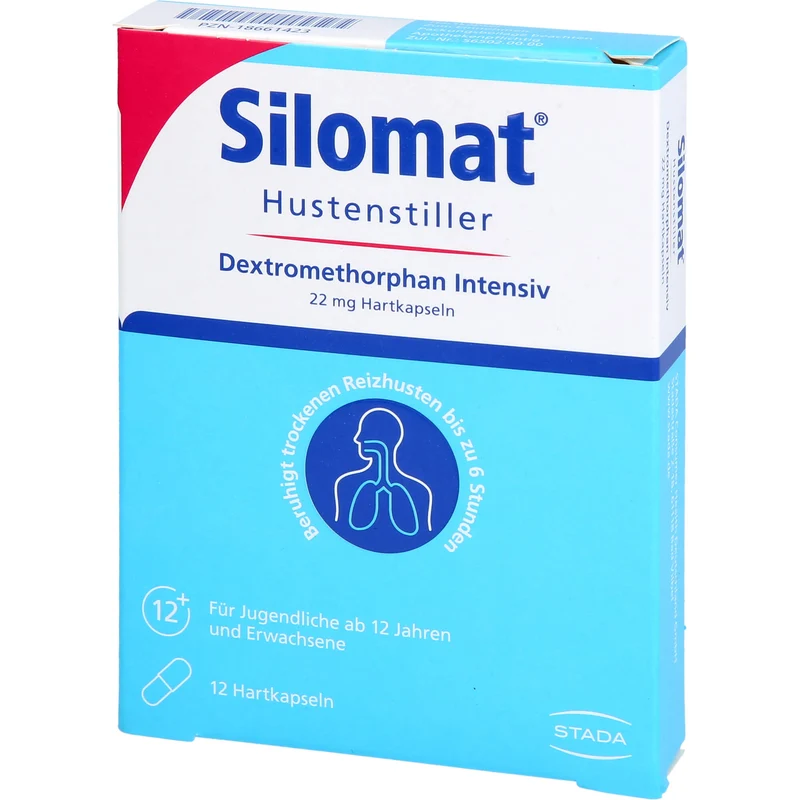 Silomat Hustenstiller Dextromethorphan Intensiv 22 mg Hartkapseln gegen Reizhusten, 12 St. Kapseln
