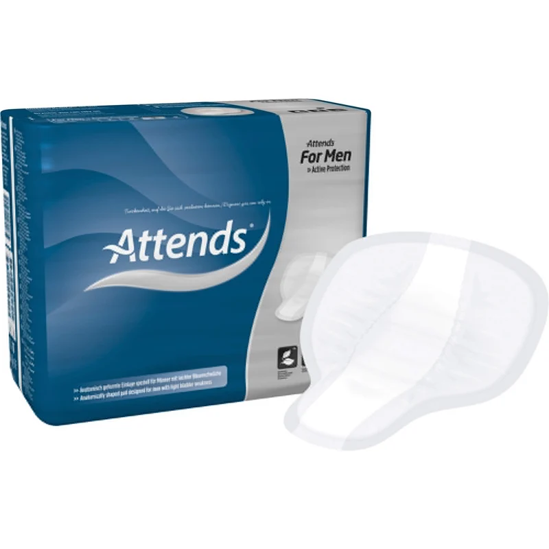 Attends for Men 4 Einlagen speziell für den Mann, bei mittlerer Blasenschwäche, 14 St. Einlagen