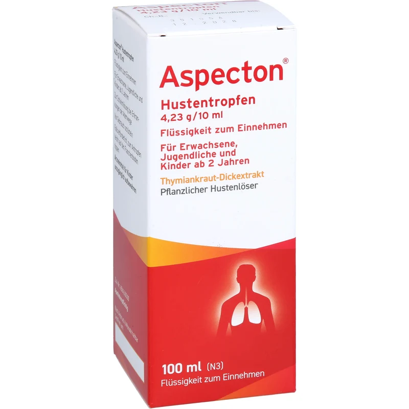 Aspecton Hustentropfen bei Husten und akuter Bronchitis, 100 ml Lösung