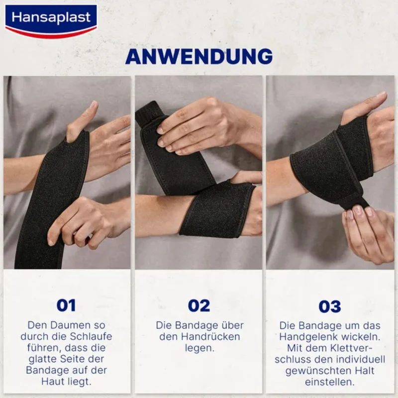Hansaplast Handgelenk-Bandage verstellbar, 1 St. Bandage