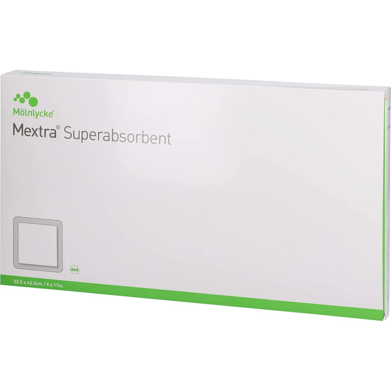 MEXTRA Superabsorbent Wundverband 22,5 × 42,5 cm, 10 St. Verband