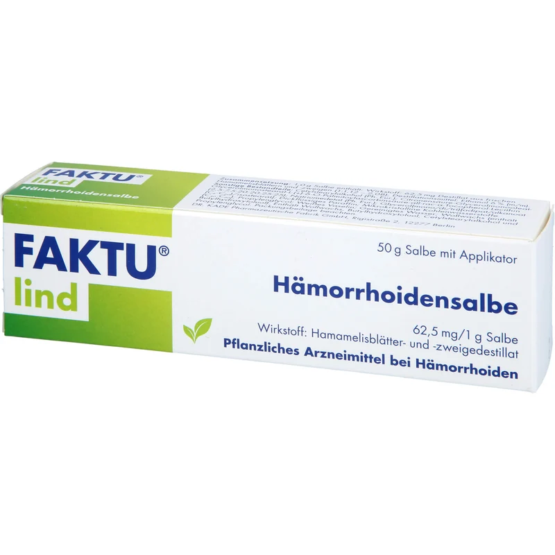 Faktu lind Hämorrhoidensalbe bei Hämorrhoidalleiden im Anfangsstadium, 50 g Salbe
