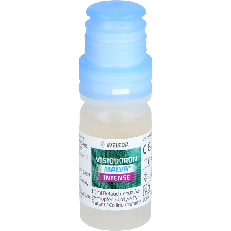 WELEDA Visiodoron Malva Intense befeuchtende Augentropfen bei trockenen Augen, 10 ml Lösung
