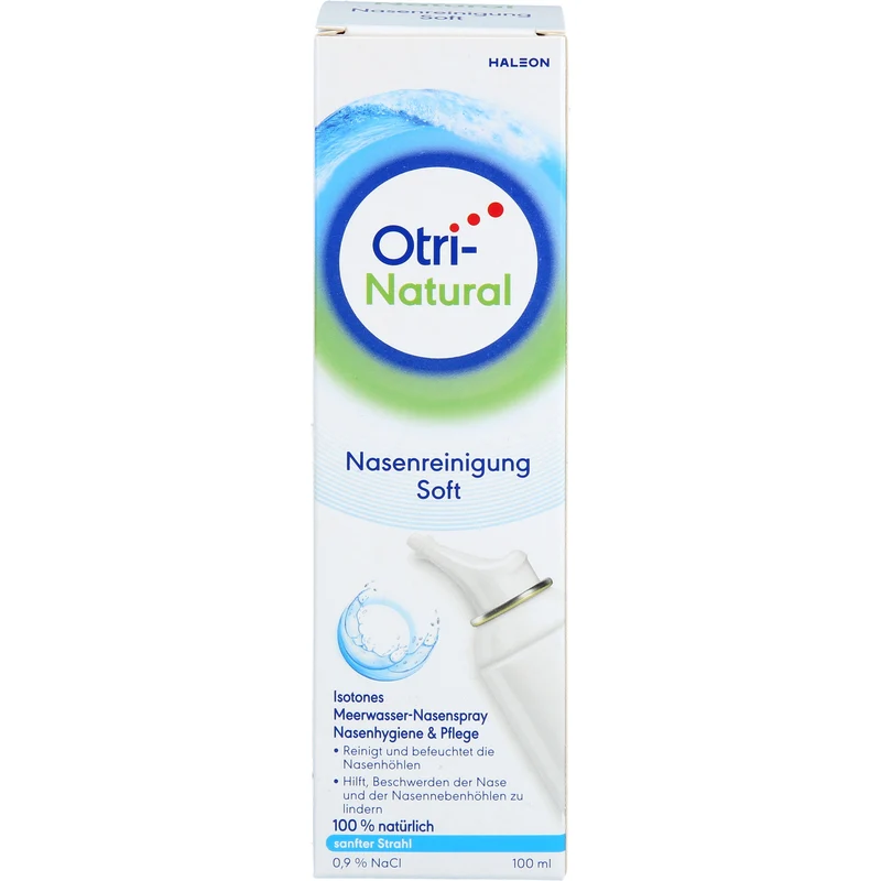 OtriNatural Nasenreinigung Soft isotones Meerwasser Nasenspray, 100 ml Lösung