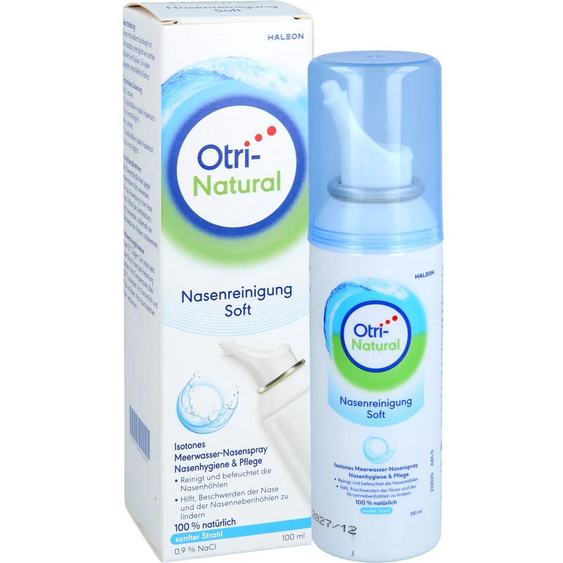 OtriNatural Nasenreinigung Soft isotones Meerwasser Nasenspray, 100 ml Lösung