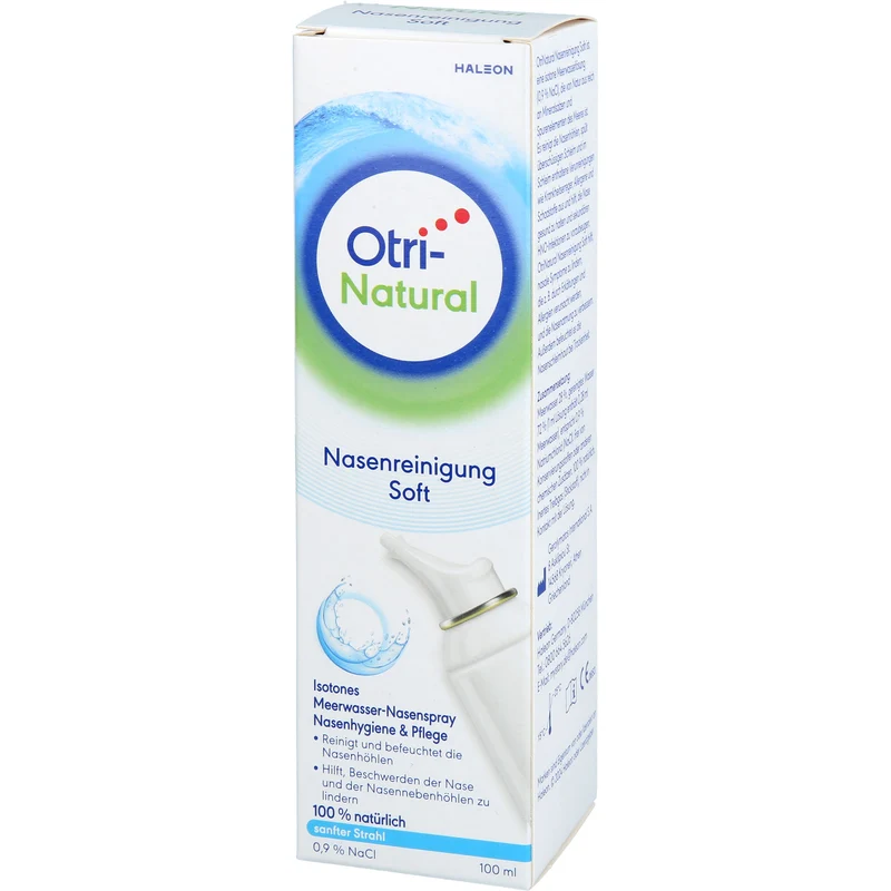 OtriNatural Nasenreinigung Soft isotones Meerwasser Nasenspray, 100 ml Lösung