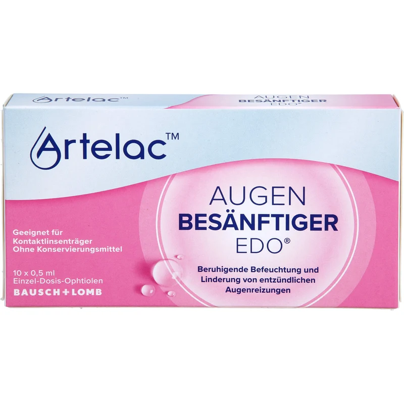 Artelac Augenbesänftiger EDO beruhigende Befeuchtung und Linderung von entzündlichen Augenreizungen, 10 St. Einzeldosispipetten