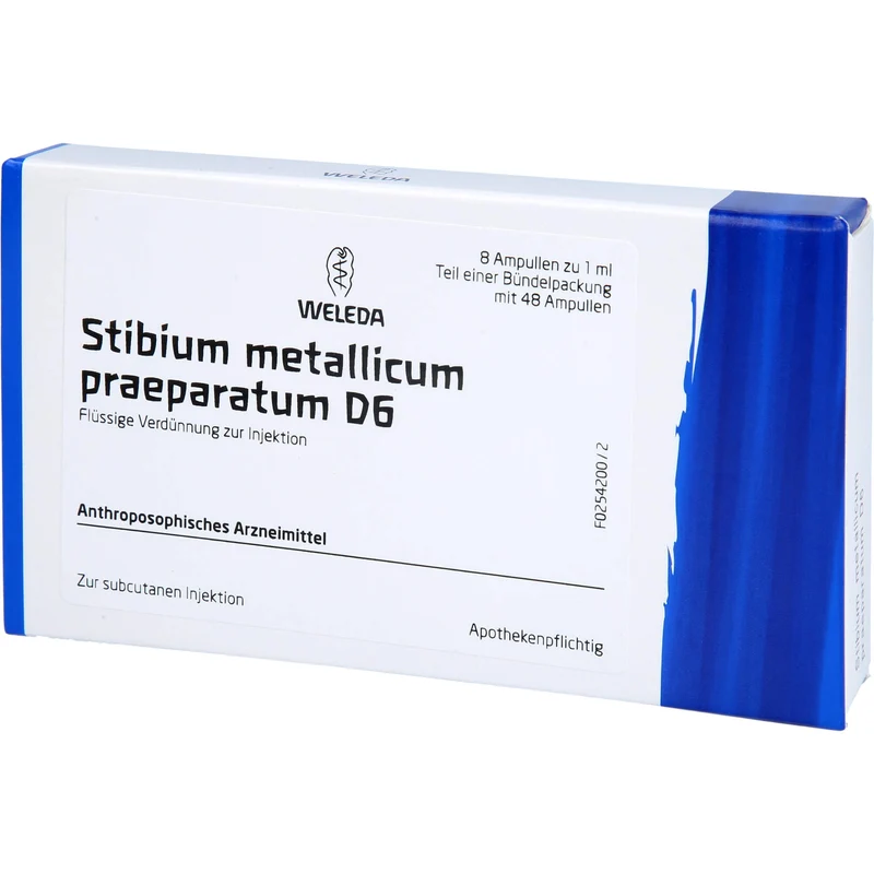 WELEDA Stibium metallicum praeparatum D6 flüssige Verdünnung, 48 ml Lösung