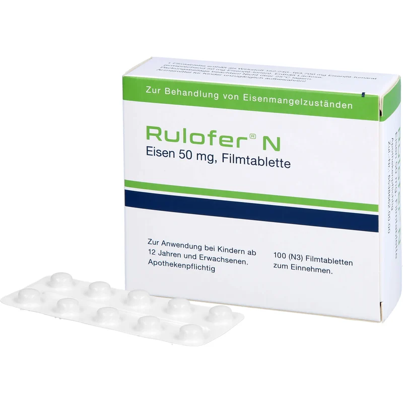 Rulofer N Eisen 50 mg Filmtabletten, 100 St. Tabletten