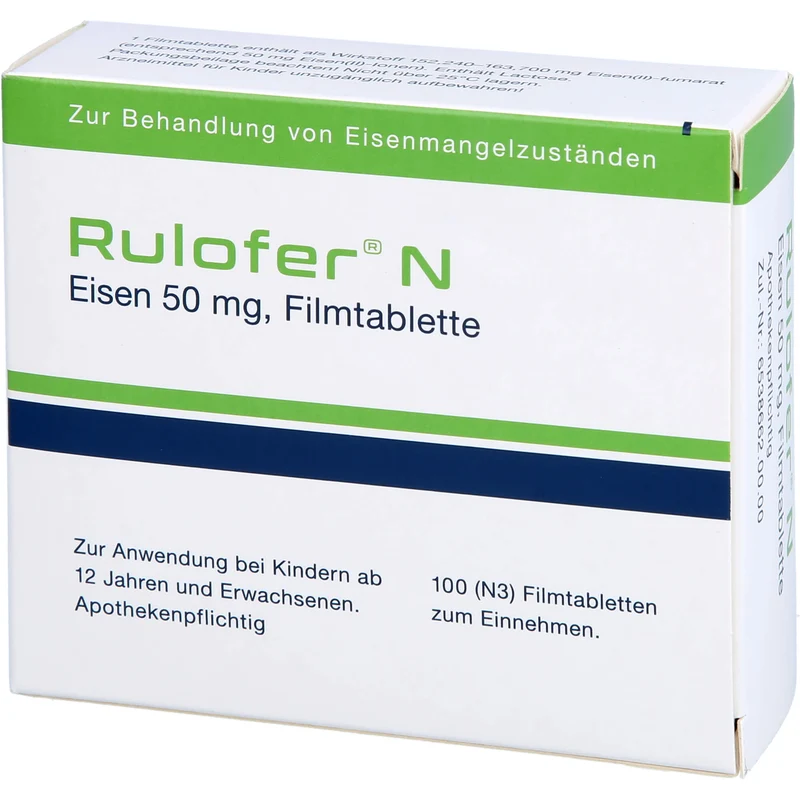 Rulofer N Eisen 50 mg Filmtabletten, 100 St. Tabletten