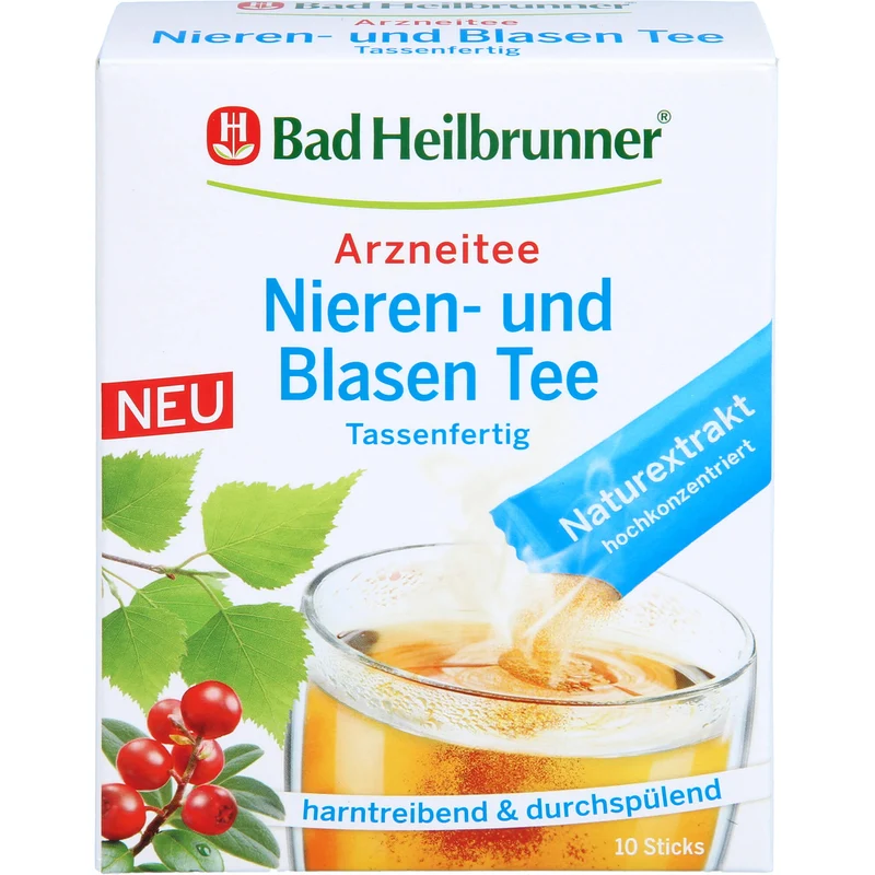 Bad Heilbrunner Nieren- und Blasen Tee tassenfertig harntreibend und durchspülend, 10 St. Beutel