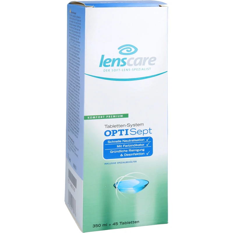 Lenscare OptiSept Tabletten System für eine gründliche und schonende Reinigung, 1 St. Kombipackung