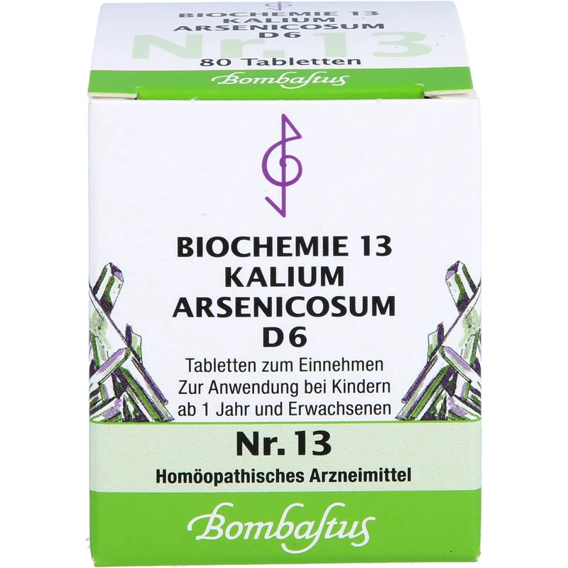 Biochemie 13 Kalium arsenicosum Bombastus D6 Tbl., 80 St TAB
