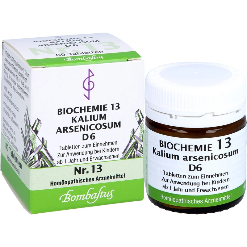 Biochemie 13 Kalium arsenicosum Bombastus D6 Tbl., 80 St TAB