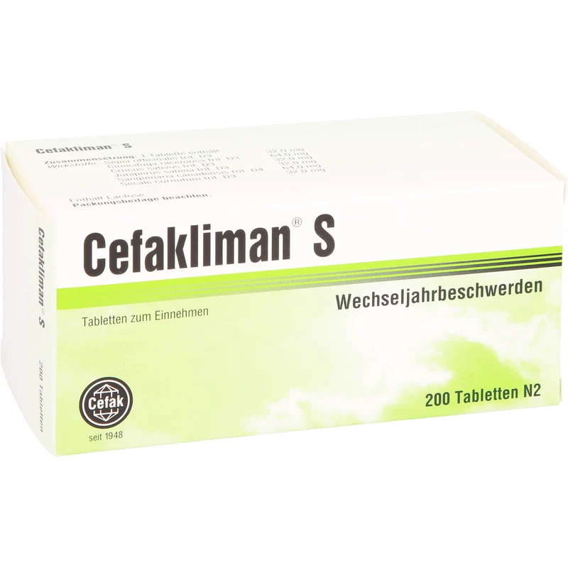 Cefakliman S Tabletten bei Wechseljahrbeschwerden, 200 St. Tabletten