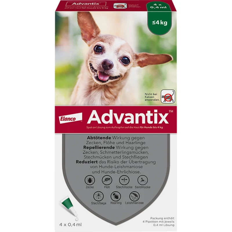 Advantix Spot-on Hund B4kg, 4 St LOE