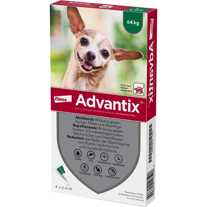 Advantix Spot-on Hund B4kg, 4 St LOE