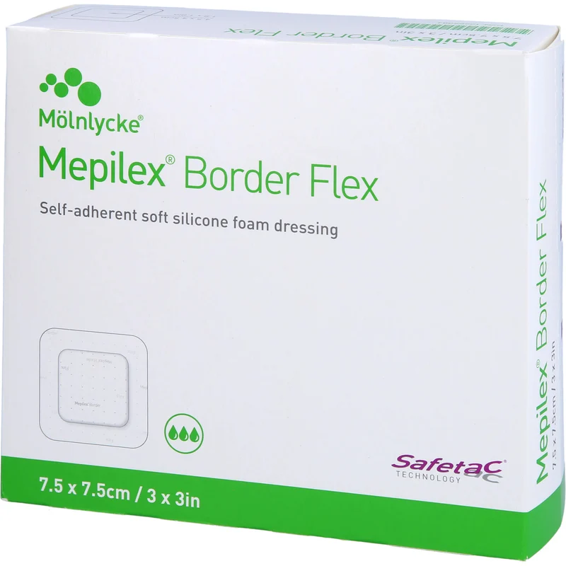 Mepilex Border Flex Schaumverband 7,5 x 7,5 cm, 10 St. Wundauflagen