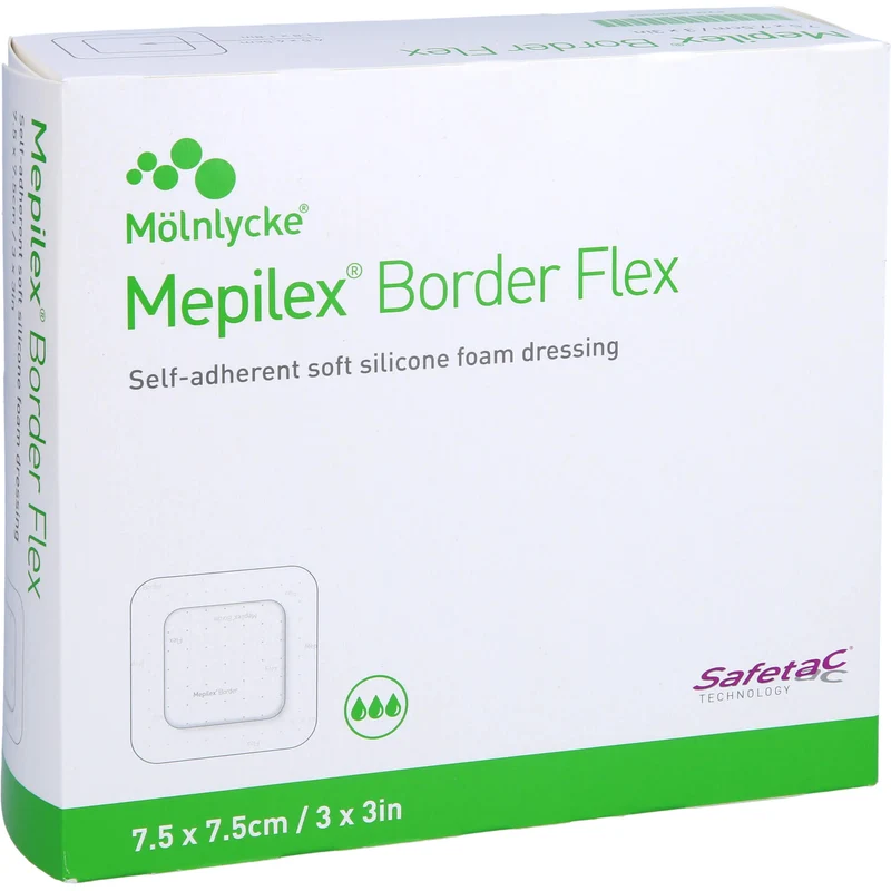 Mepilex Border Flex Schaumverband 7,5 x 7,5 cm, 10 St. Wundauflagen