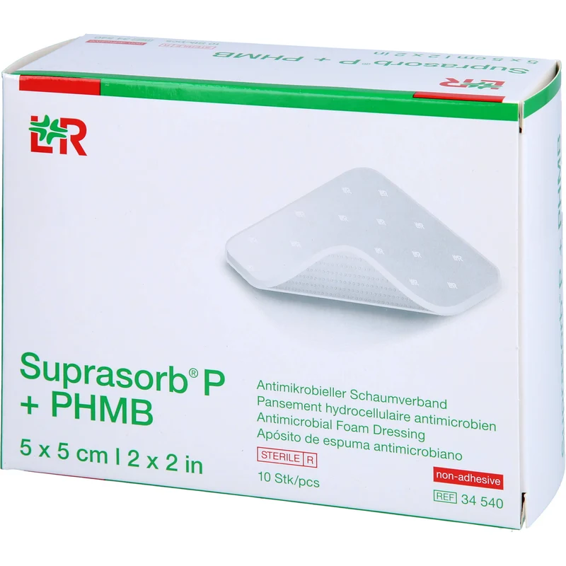 Suprasorb P + PHMB Schaumverband 5x5 cm, 10 St VER