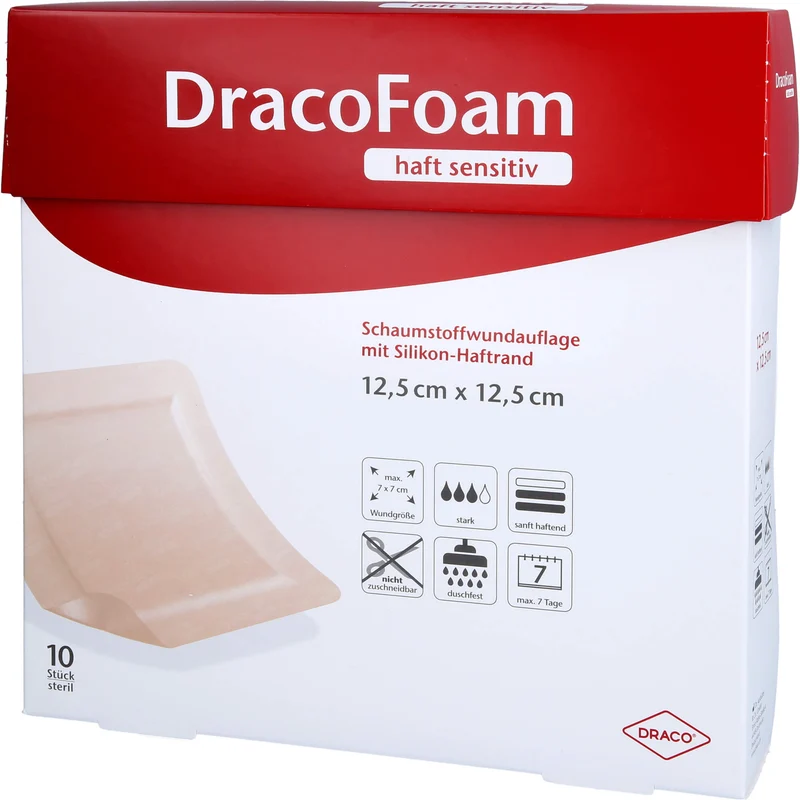 DracoFoam haft sensitiv Schaumstoffverband, 10 St VER