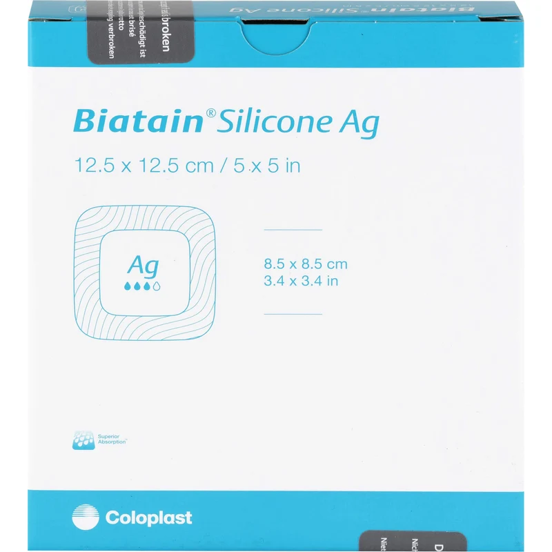 Biatain Silicone Ag Schaumverband, 5 St VER