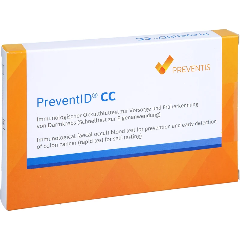 PreventID CC immunologischer Okkultbluttest zur Vorsorge und Früherkennung von Darmkrebs, 1 St. Test