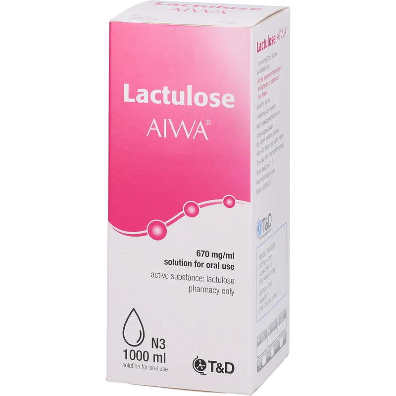 Lactulose AIWA 670 mg / ml Lösung bei Verstopfung, 1000 ml Lösung