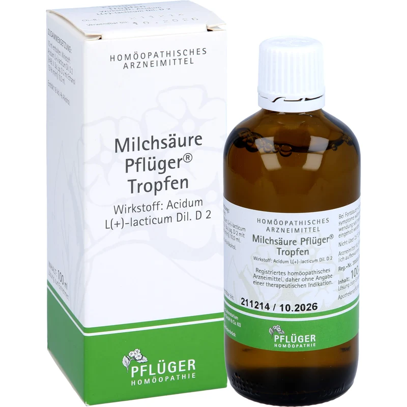 Milchsäure Pflüger Tropfen, 100 ml Lösung