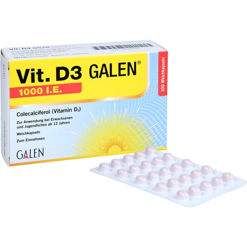 VIT. D3 Galen 1000 I.E. Weichkapseln, 100 St. Kapseln