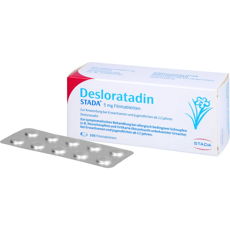 STADA Desloratadin 5 mg Filmtabletten bei allergisch bedingtem Schnupfen, 100 St. Tabletten