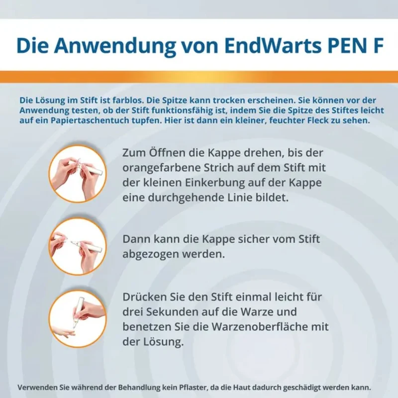 EndWarts PEN F Warzenbehandlung für Hände und Füße, 3 ml Lösung