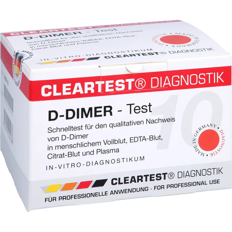 Cleartest D-Dimer Test Vollblut TVT LE DIC, 10 St. Test