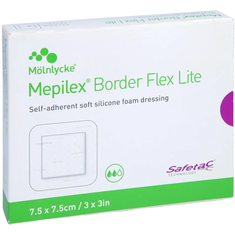 Mepilex Border Flex Lite Schaumverband 7,5 x 7,5 cm, 5 St. Verband