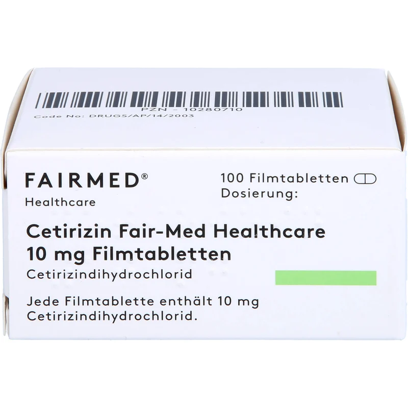 Cetirizin Fair-Med Healthcare 10 mg Filmtabletten bei Allergien, 100 St. Tabletten