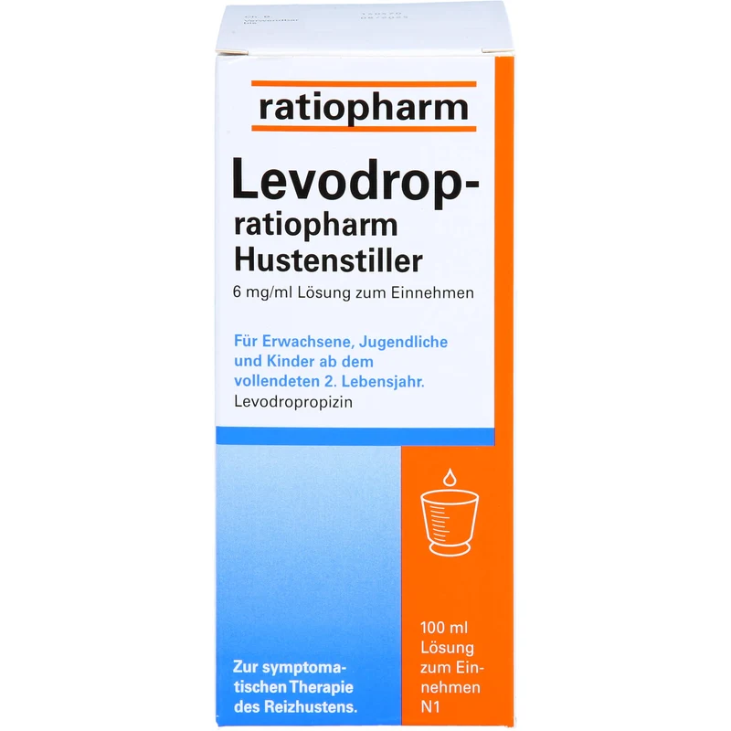 Levodrop-ratiopharm Hustenstiller hilft schnell gegen Reizhusten, 100 ml Lösung