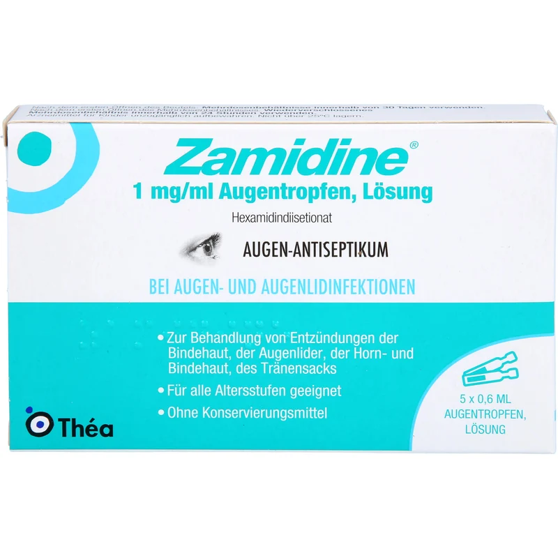Zamidine 1 mg/ml Augentropfen bei Augen- und Augenlidinfektionen, 5 St. Einzeldosisbehältnisse