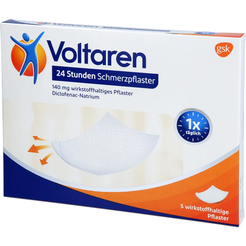 Voltaren 24 Stunden Schmerzpflaster 140 mg wirkstoffhaltiges Pflaster, 5 St. Pflaster