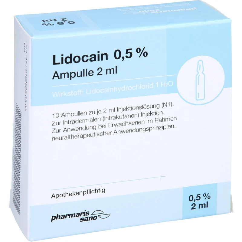 Lidocain pharmarissano 0,5 % Injektionslösung, 10 St. Ampullen
